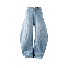 高品质重工水洗弯刀裤破洞牛仔裤长裤A014-DY25271-P70控98，男装牛仔裤，电商A014