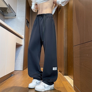 311B-1-KJ8119-P35控69 秋季潮流弯刀裤卫裤男女休闲运动裤长裤图片