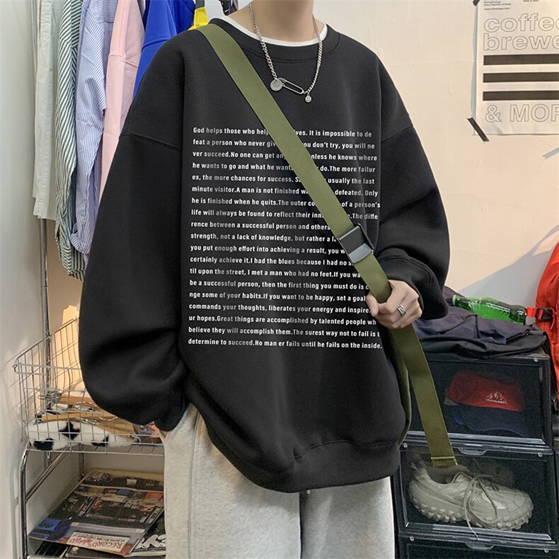 量大优可提供视频2024印花圆领卫衣宽松HD019-1-YL4325-P30图片