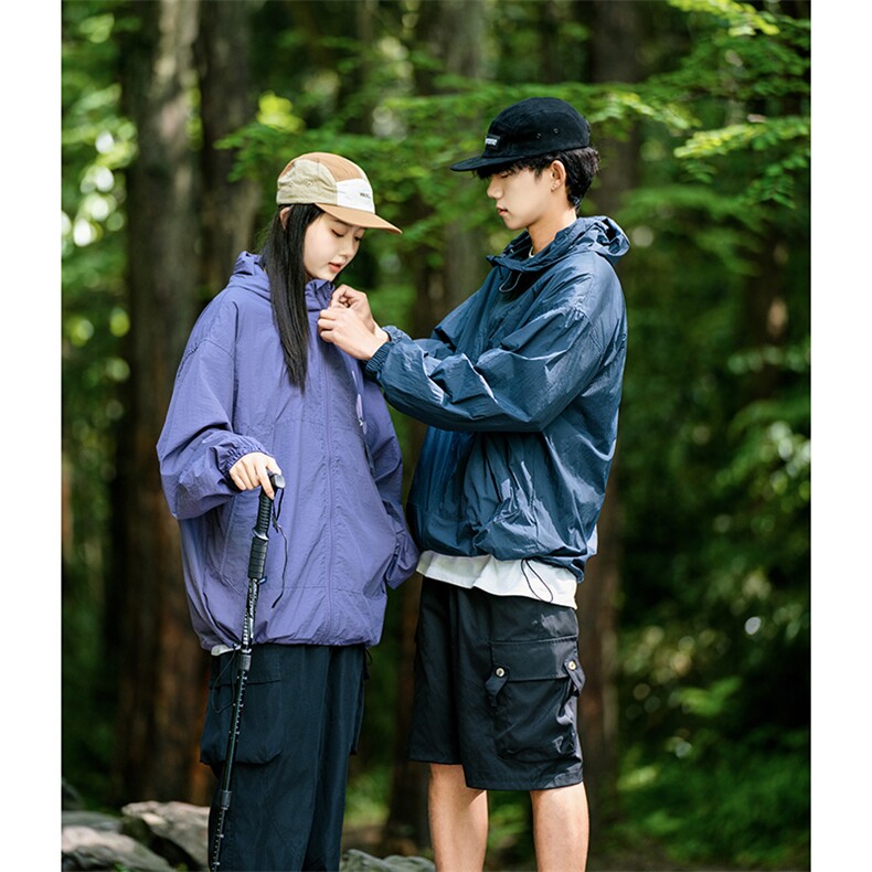 2024夏季防晒衣连帽防晒服宽松百搭纯色外套F019-P40，男装防晒衣，星座313A-2