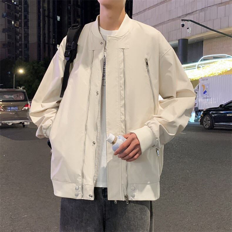 男士潮牌大码防水棒球领冲锋衣骑行服二开a406jk1220特p75,男装夹克,星座309（原A406）