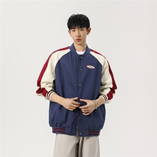 2025新款撞色棒球服潮流情侣字母夹克上衣9106/P95，男装夹克，星座202