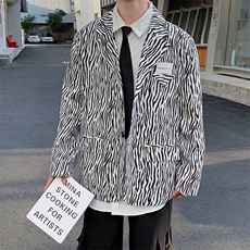 男士高质量斑马纹西装外套X02P57，男装西服，星座1116-2