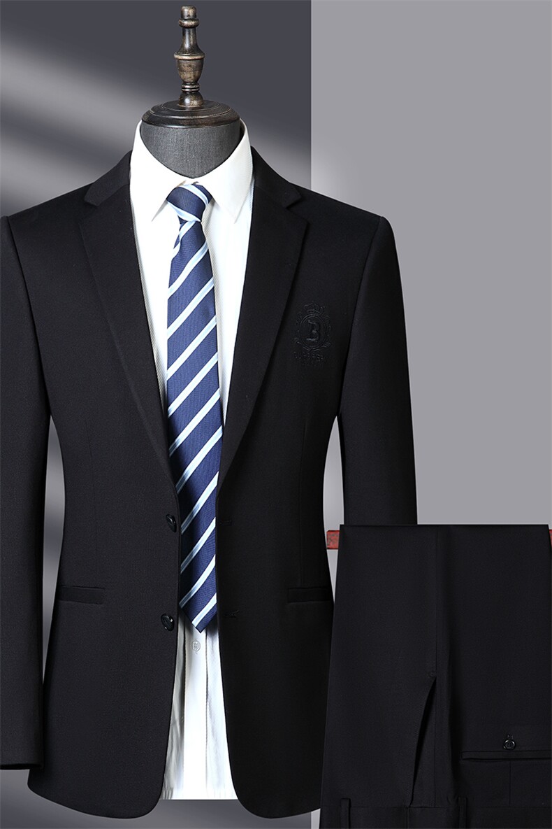 男士2023年春季西服礼服西装修身商务休闲男装西装套装,男装西服套装,电商B360