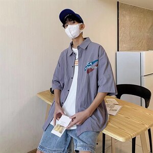 短袖衬衫春款男港风潮流C2205P33图片