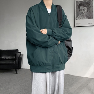 M-8XL春季棒球服外套男大码立领飞行员夹克潮牌休闲衣服JK001P65图片