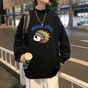 M18196-P45加绒款-P65半高领毛衣男士大码针织衫男毛线衣男，男装针织衫/毛衣，电商A040
