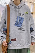 ！21春季新款男士连帽卫衣潮流印花学生春装外套WY310P40，男装卫衣，电商B220