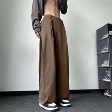 秋季潮牌宽松阔腿裤休闲卫裤男士美式hiphop垂感运动裤K7540-P33，男装休闲裤，星座512-3