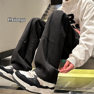 XZ616 春季新款百搭微喇休闲牛仔伐木长裤 TY2402 P65控78图片