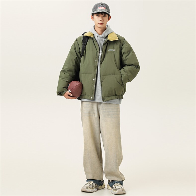 2025冬季新款男日系潮牌白鸭绒羽绒服加厚外套棉衣马甲YR32-F259图片