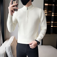 秋冬店主风社会小伙半高领纯色套头针织毛衣301A-1/M91/P58，男装针织衫/毛衣，星座301A-1