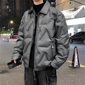 新款有报告冬季轻薄菱形格羽绒服潮外套新标90绒YR25335图片