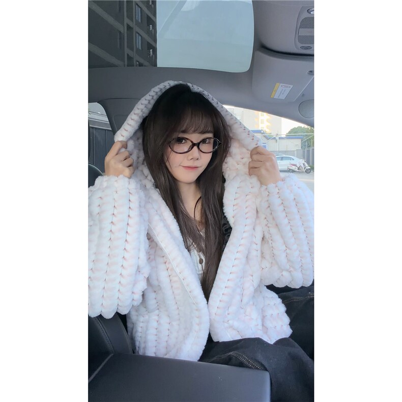 冬季男士棉服兔毛条纹绒虎皮纹宽松加绒加厚外套棉衣特p95图片