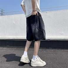 2024美式牛仔裤男款直筒短裤潮D2133P40，男装牛仔裤，星座1116-2
