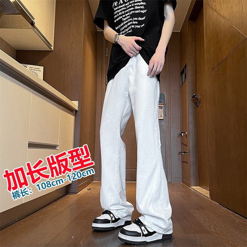 加长版裤子男高个子185cm110牛仔裤微喇直筒休闲KZ002P55加绒P65,男装牛仔裤,电商B312