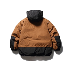 南夏乔装2025冬款撞色拼接口袋装饰连帽棉服日系复古宽松保暖棉衣，男装棉衣，电商S006（B521）