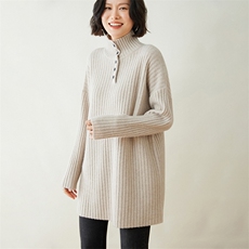 时尚百搭高领羊绒长裙显瘦修身抽条加厚保暖女装连衣裙，女装连衣裙，迎冬羊绒