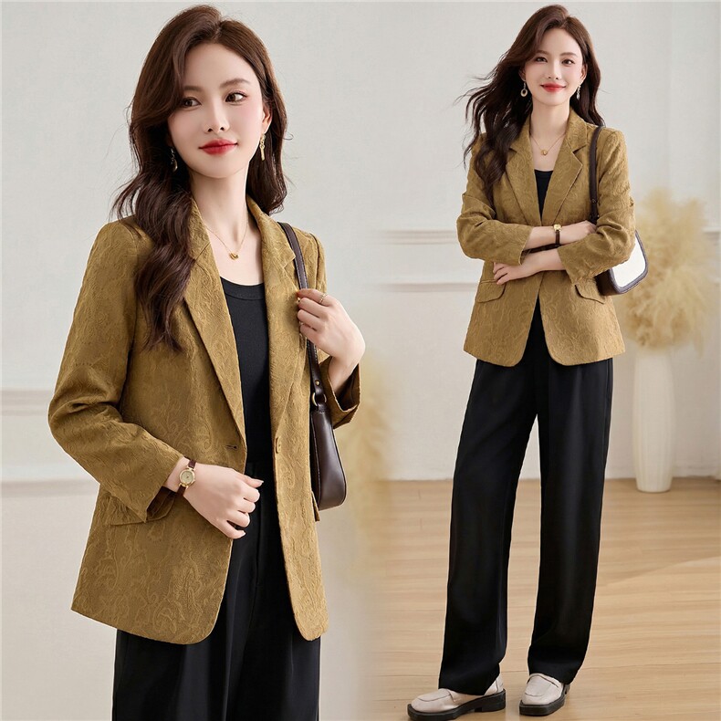 小西装外套女2026春秋装新款韩版时尚气质职场短款长袖女士小西服，女装短外套，伊航服饰