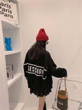 川A线2021秋季新品后背字母卫衣开衫8873，女装卫衣/绒衫，川A线