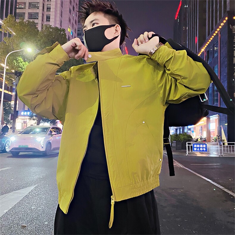 BK12/P118控165春季高街潮牌显白显气场工装夹克外套男橘红首1,男装夹克,星座305B