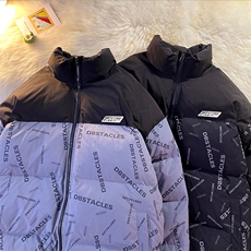 新款双面穿棉服宽松时尚港风青少年棉袄外套MY20815P-60，男装棉衣，电商A128