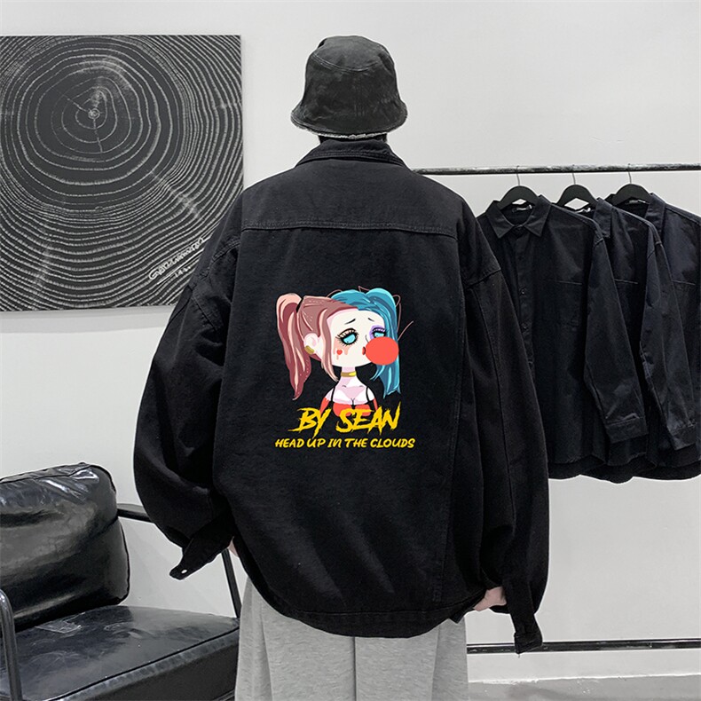 牛仔夹克男大码牛仔外套男茄克NJ77298-P60,男装夹克,电商A040