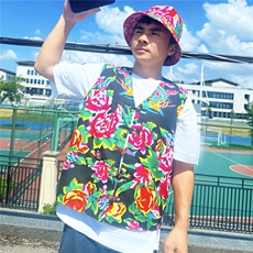 MJ02男女休闲大码盘扣风马甲外套情侣装结婚喜庆团队服新中式，男装背心/马甲，星座115A-2