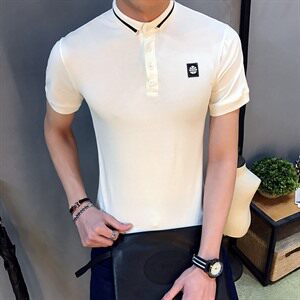 休闲 修身 免烫处理 青少年 2021年 潮 青春流行 夏季 棉毛布 圆领 Polo衫图片