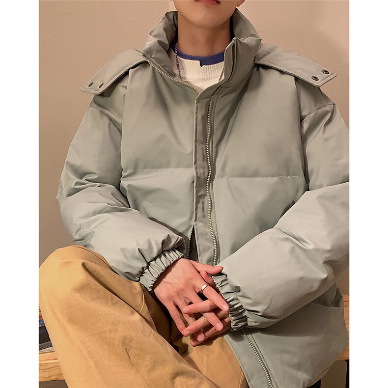 黄墙港风冬季休闲时尚宽松立领连帽棉服A247-MY200特批80控138,男装棉衣,电商A247