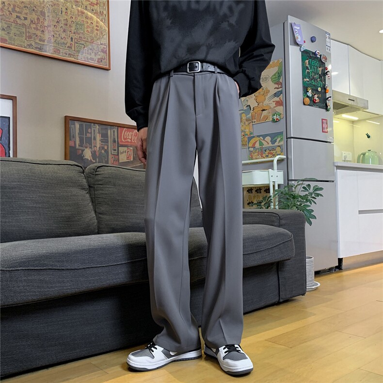 深度库存数据款秋冬休闲裤子男拖地裤加厚垂感小西裤K2666-特P38,男装西裤,电商A099
