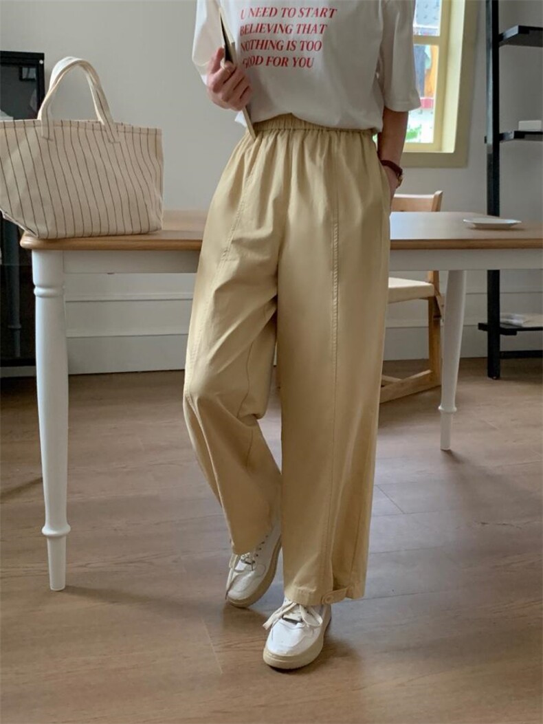 松紧腰直筒裤包容性强，其它，DAP