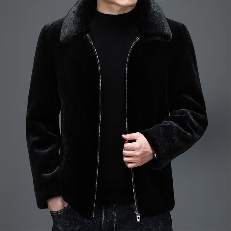 男士短款金貂绒外套御寒保暖仿皮草大衣宽松加厚ZX8910-P195,男装棉衣,星座1105-3