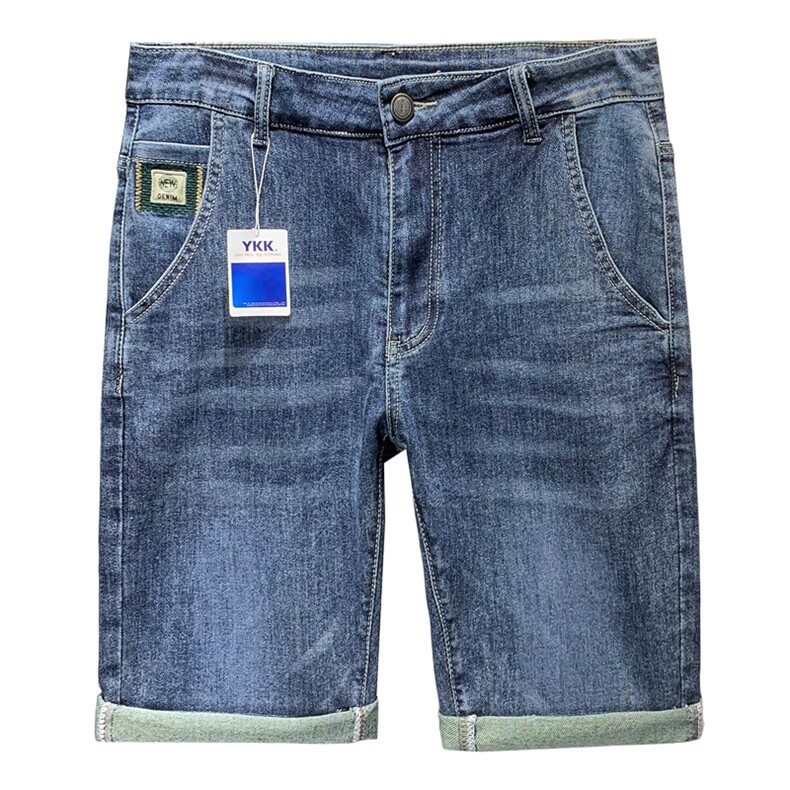 抖音直播夏季牛仔短裤男刺绣弹力YKK拉链休闲五分裤DK6578-P60,男装牛仔裤,星座1207-1
