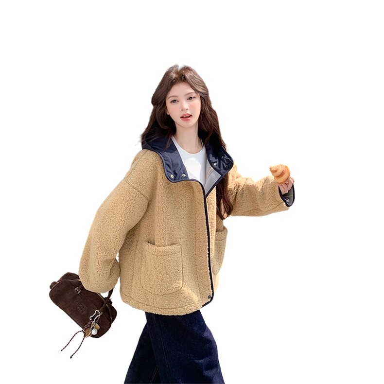 现货羊羔毛外套2C007-183-P205-k308,女装棉衣/棉服,2C007