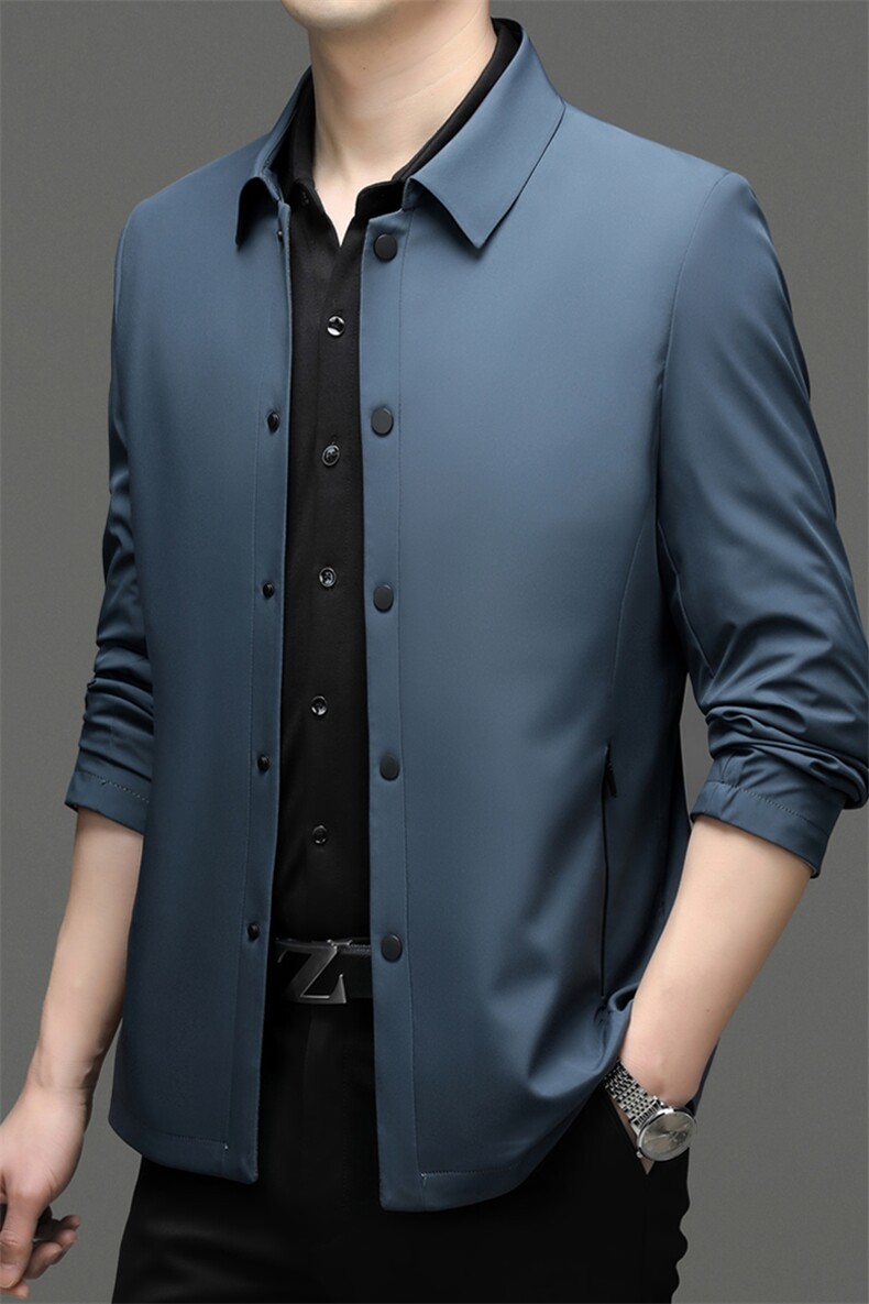 Z1317春季新款2023年男士休闲长袖翻领夹克商务外套,男装夹克,电商B360