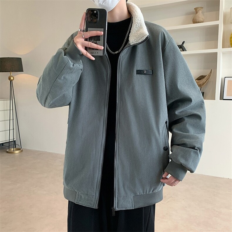 外套男2025冬季新款美式工装棉服复古底特律翻领外套，男装棉衣，星座506A