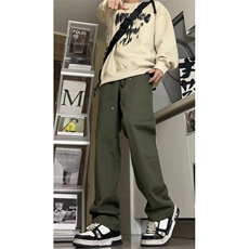 伐木裤军绿工装美式男高街宽松直筒休闲裤cleanfit裤子GJ301P45，男装牛仔裤，电商D256-1(原A064-1)