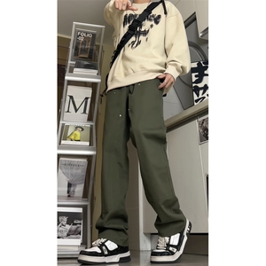 伐木裤军绿工装美式男高街宽松直筒休闲裤cleanfit裤子GJ301P45