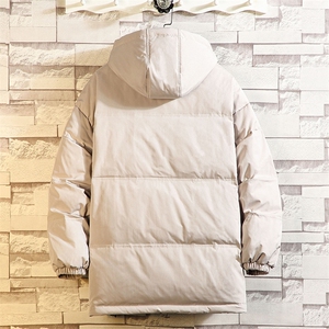 港风ins羽绒服男女同款带帽字母印花白鸭绒 Y5813-P190【特价】图片