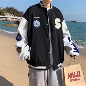 新款春季百搭长袖外穿克莱因蓝棒球服夹克单排扣WT14P65，男装夹克，星座1116-2