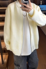 ！棒球领双拉链开衫针织毛衣男CP16-特p55，男装针织衫/毛衣，电商B371