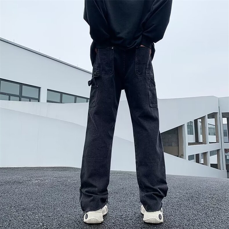 美式牛仔裤男春秋新款休闲直筒裤N417P48,男装牛仔裤,星座1116-2
