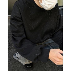 C5378-TP35控价48春季新款星空闪光卫衣男纯色宽松圆领休闲上衣，男装卫衣，电商A102-1