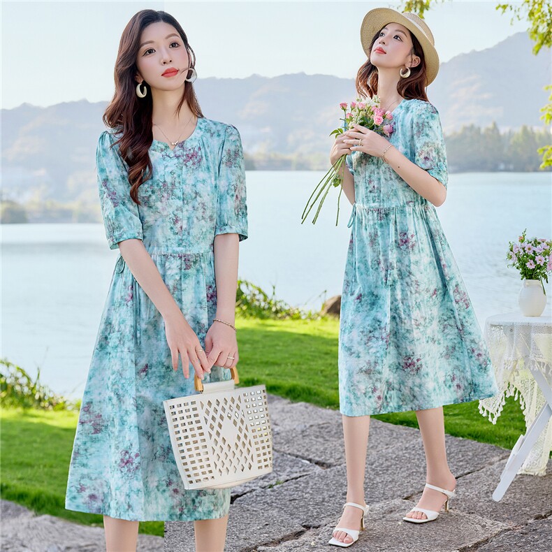 6310时尚印花连衣裙，女装连衣裙，倪叶myz