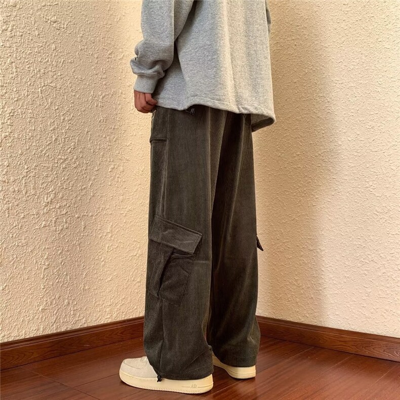 美式潮流工装牛仔裤男士春秋季高街ins宽松直筒阔腿裤DH904-P35,男装休闲裤,星座1109-3