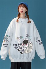 春装衔接新款百搭潮流韩版小众太空人宽松圆领卫衣W149P30控48，男装卫衣，A247A