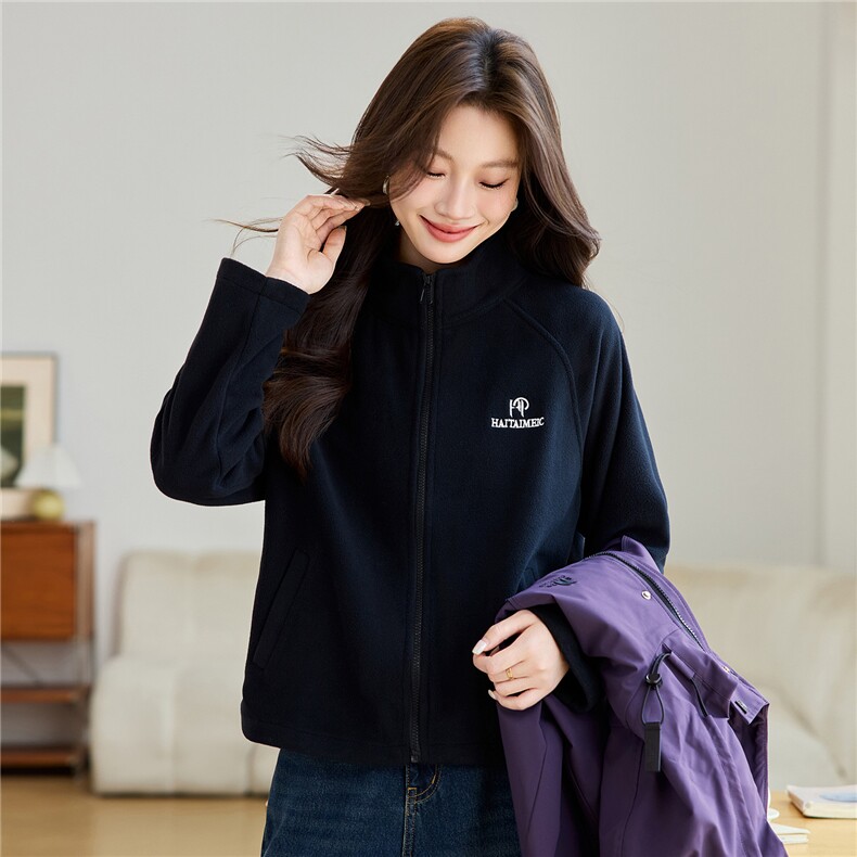 2026年春季派克服可拆卸两件套摇粒绒内胆外套冲锋衣,女装派克服,简韵佳