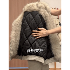 现货高品质美式高街冬季重磅硬挺短款座山雕毛领棉衣男女加厚外套，男装棉衣，电商A486