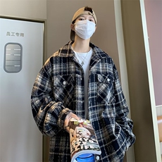 男士格子外套男春秋季青少年潮牌男装夹克QJ47P58，男装夹克，星座1116-2